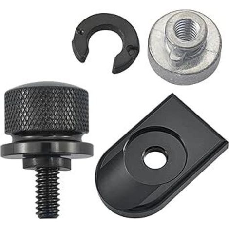 Sitzbankschraube Aus Aluminium Mit Schwarzer Aluminiumabdeckung Für Harley Davidson Dina Street Bob 1996-2015, Fat Boy, Electra Glide, Street Glide Usw. (schwarz)