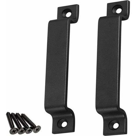 Schiebetürgriff, 2er-set Türgriffe Aus Holz Für Gartentore/gartenhäuser, Küchenschränke, Türen, Kleiderschränke, Schubladen Und Schlafzimmermöbel, Schwarz
