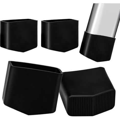 Treppenstufen-gummikappen, 40 X 20 Mm, Universelle Anti-rutsch-gummikappen, Schwarz, 4er-pack