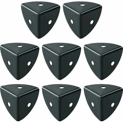 Set Mit 8 Schwarzen Aluminium-tischeckenschonern, Möbeleckenschonern, Ideal Zum Schutz Und Zur Dekoration Von Möbeln, Stoß- Und Bruchfest, Ebj025b-8p