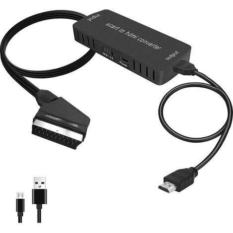 Hdmi-zu-hdmi-konverter, Hdmi-ein-/ausgang 16:9/4:3 Audio-video-adapter Mit Hdmi-kabel Für Hdtv-monitor, Projektor, Set-top-box, Vhs-player, Xbox, Ps3, Sky, Blu-ray-player