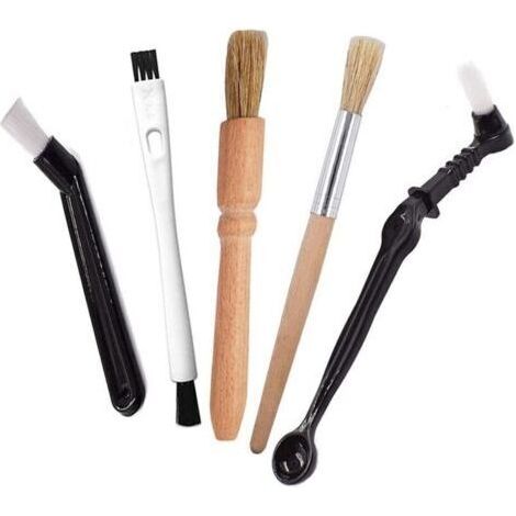 Kaffeemühlenbürste, Kaffeemühlen-reinigungsbürsten-set, Barista-kaffeemaschine Mit Holz- Und Kunststoffgriff Für Kaffeemaschine, Kaffeereinigungswerkzeug, Kaffeezubehör, 5-teilig