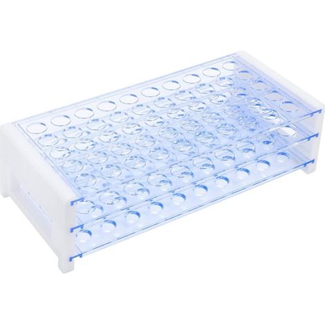 Boringlass 50-teiliges Reagenzglasgestell Für Reagenzgläser Mit 13 Mm Außendurchmesser, Robuster Labororganizer Aus Kunststoff.
