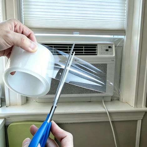 Dichtungsband Für Fensterklimaanlagen – Extrem Starkes (20 Mil) Transparentes Dichtungsband, 5 Cm X 10 M – Rückstandsfreie Sommerisolierung – Blockiert Pollen Und Staub