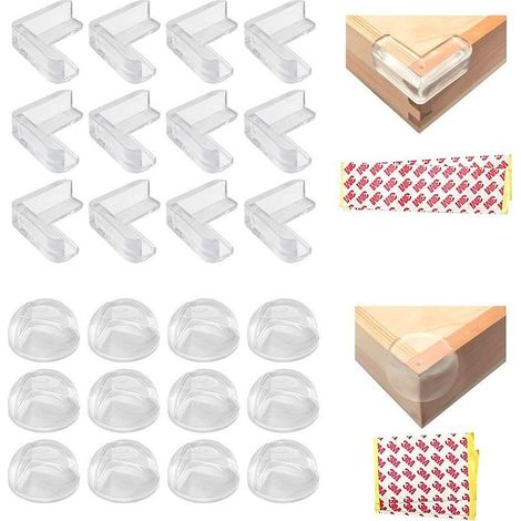 Packung Mit 24 Transparenten Eckenschützern Für Couchtische Mit Verstärktem Klebstoff Zum Schutz Der Ecken Von Tischen Und Möbeln.
