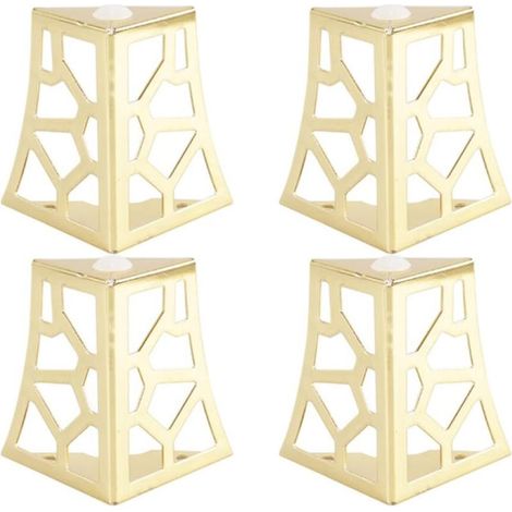 Set Mit 4 Goldenen Eisen-sofabeinen (2-in-1) Für Tisch, Schrank, Hocker, Sofa – Goldmöbel