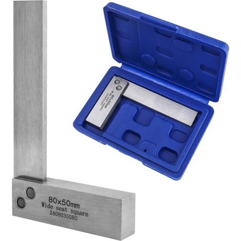 90°-winkellineal, L-förmig, 80 X 50 Mm Messwerkzeug, Für Präzisionsingenieure, Quadratische Und Breite Basis