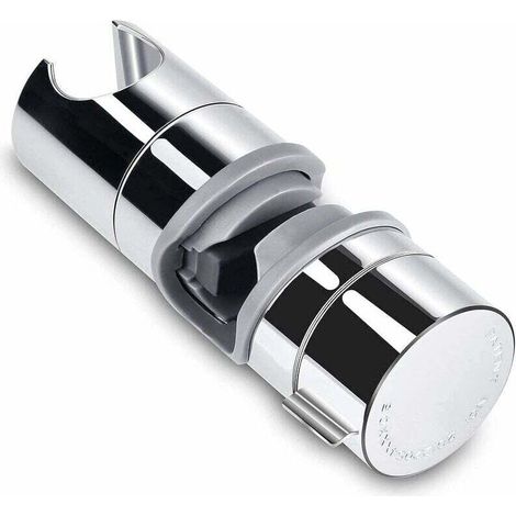 Verstellbarer Duschkopfhalter Aus Kunstharz 18-25 Mm Mit Schiebeklemme, Chrom, Badezimmer.