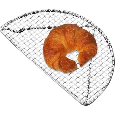 Kühlgitter Aus Edelstahl Zum Kochen, Spülmaschinenfest, Antihaftbeschichtet, Halbkreisförmig, Für Backofen, Grill Und Restaurant.