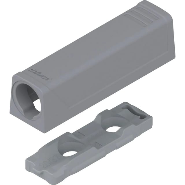 BLUM TIP-ON gerade Adapterplatte 956.1201, Kurzversion, platingrau