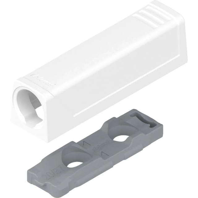 Tip-on gerade Adapterplatte 956.1201, Kurzversion, seidenweiß - Blum