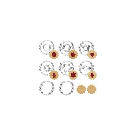 8-teiliges Weihnachtsplätzchen-set Aus Edelstahl, Linzer Plätzchenform, Ausstecher, Gebäckform, Tortendekoration
