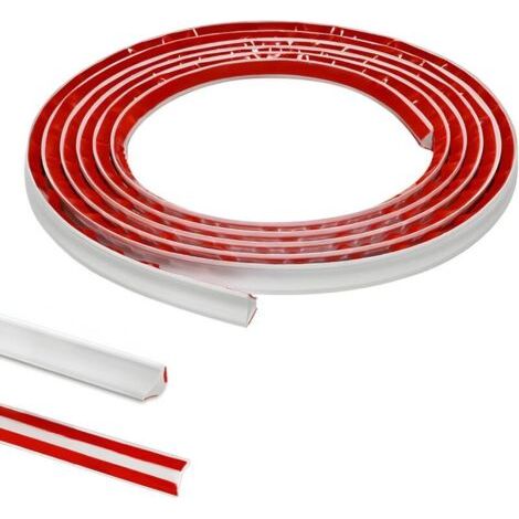 Meter Selbstklebendes Pvc-dichtungsprofil Für Küchenarbeitsplatten, Kanten, Ecken, Innenwände, Profile, Fugen, Sockelleisten Und Zum Verfugen, Für Zierleisten Und Profile, 12 Mm X 6 Mm, Weiß