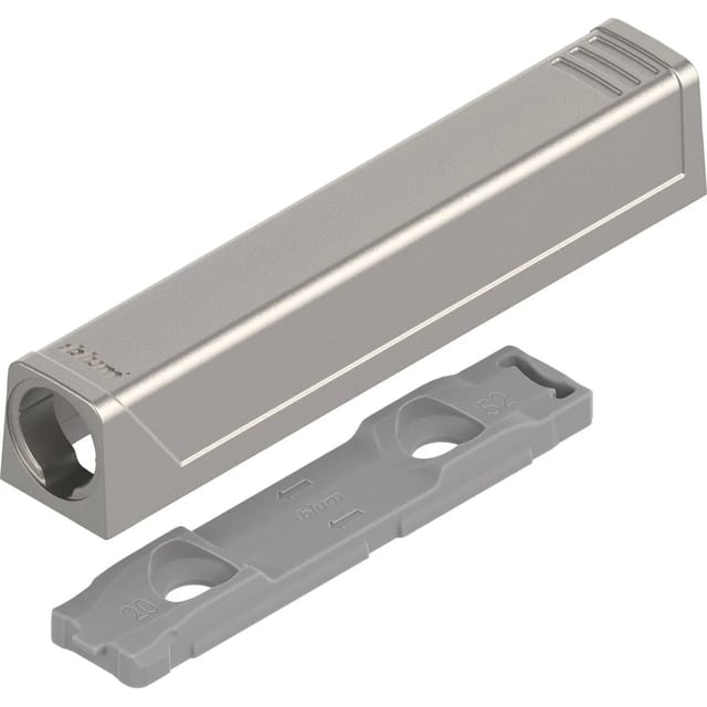 Tip-on gerade Adapterplatte 956A1201, Langversion, nickel-lackiert - Blum