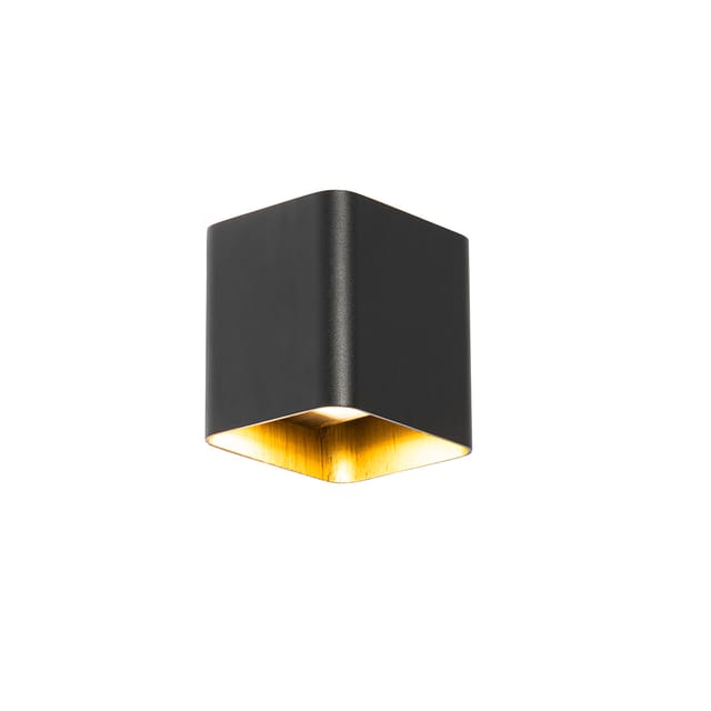 Moderne Wandleuchte schwarz inkl. led IP54 quadratisch - Evi