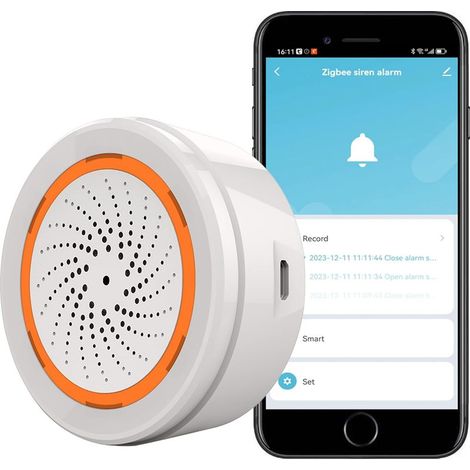 Zigbee Smart Alarm: Drahtlose Alarmanlage Für Haussicherheit Und Hausautomation, App-steuerung, 100-db-blitzlicht-alarmsirene, Tuya Zigbee Hub Erforderlich, Kompatibel Mit