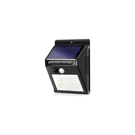 Solar-außenleuchte, Ip65 Wasserdicht, Led-strahler Mit 20 Dioden, Außenstrahler Für Garten, Garage, Hof, Terrasse, Kaltweiß, Sensor