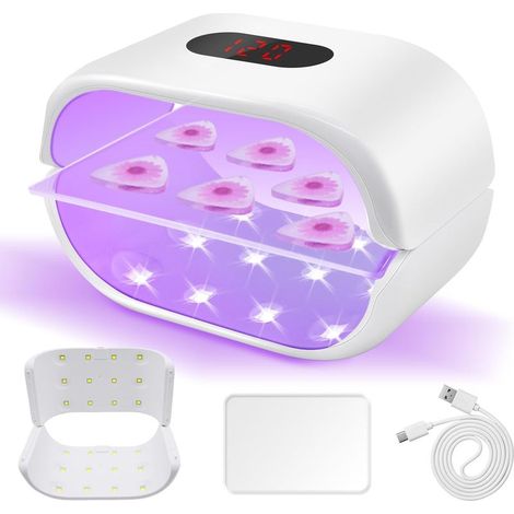 Doppelseitige Uv-harzlampe, 36 W, Schnelltrocknend, Abnehmbar, Mit Led-anzeige Für Diy-projekte, Harze Und Schmuckherstellung