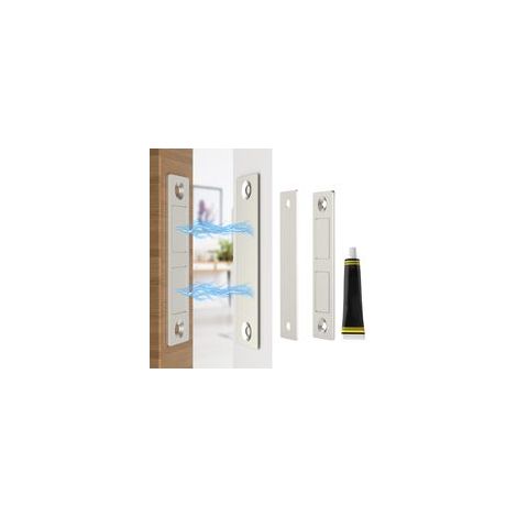 2er-set Magnetische Schranktürhalter Mit Ultradünnem Klebstoff, Magnetischer Verschluss Für Schubladen, Möbel Und Kleiderschränke, Doppelt Starker Magnet, Kein Schrauben Oder Bohren Erforderlich