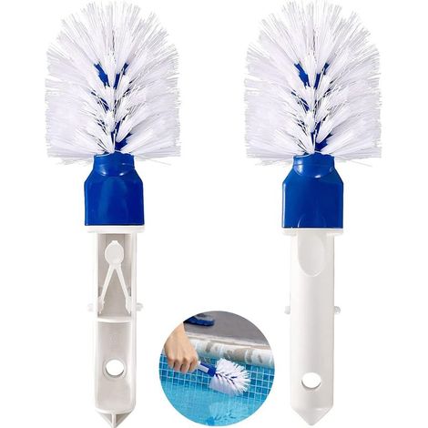 2-teiliges Poolreinigungsbürsten-set, Winkelbürste Für Aufstell- Und Einbaupools Sowie Whirlpools