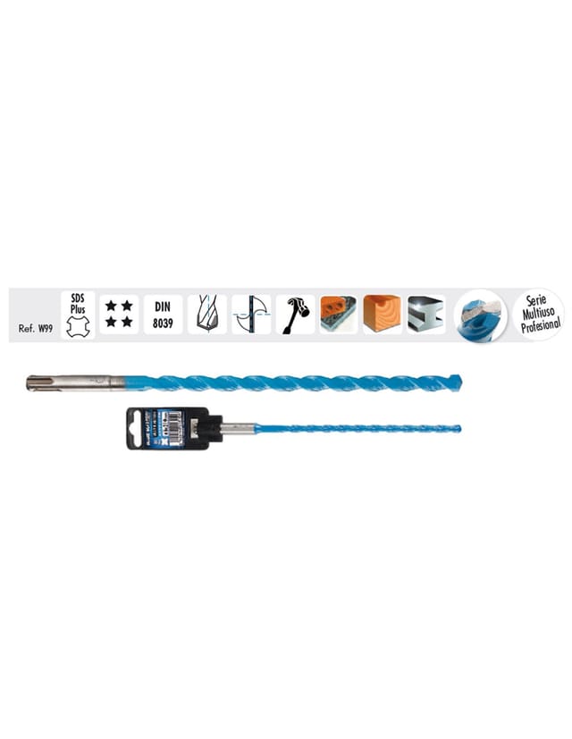Sds Plus Pro Bohrer für alle Materialien, 6 x 160 mm, Blue Master