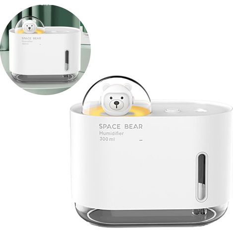 (weißer) 300-ml-ultraschall-luftbefeuchter Mit Nachtlicht, Timer Und Leisem Betrieb. Automatische Abschaltung. Geeignet Für Schlafzimmer, Babyzimmer, Büro Und Kinderzimmer.