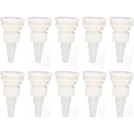 Heepdd 10-teiliges Schlauchanschluss-set Für Wassertanks, Zubehör Für Trinkbrunnen Für Haustiere, Durchmesser 9 Mm, 12 Mm Und 16 Mm, G1/2-gewinde, Pp-schlauchanschlüsse