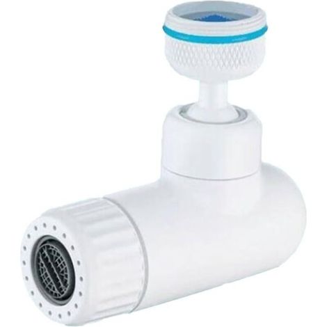 Schwenkbarer Wasserhahnaufsatz, Drehbarer Strahlregler, Gesichtswaschzubehör Für Waschbecken, Poliertes Chrom-abs Für Küchen- Oder Badezimmerspülen (weiß)