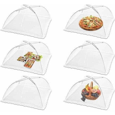 Zusammenklappbare Lebensmittelabdeckung, Fliegendichte Netz-lebensmittelabdeckung, Faltbarer Zeltschirm, Insekten- Und Mückenschutz Für Grillen, Picknick Und Lebensmittel (weiß)