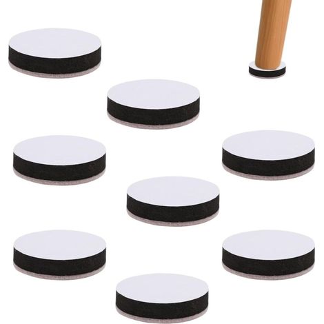 Set Mit 8 Selbstklebenden Möbelfüßen – Für Tische, Stühle, Sofas, Betten, Schränke – Höhe Pro Fuß: 6 Cm – Gesamthöhe: 1,65 Cm