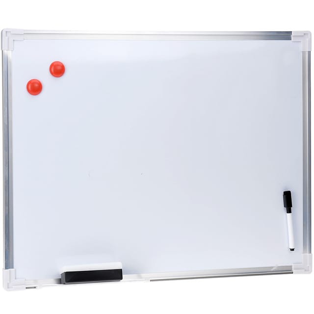 Excellent Houseware - Magnetische Tafel für die Notizen + Zubehör, weiß, 60 x 45 cm