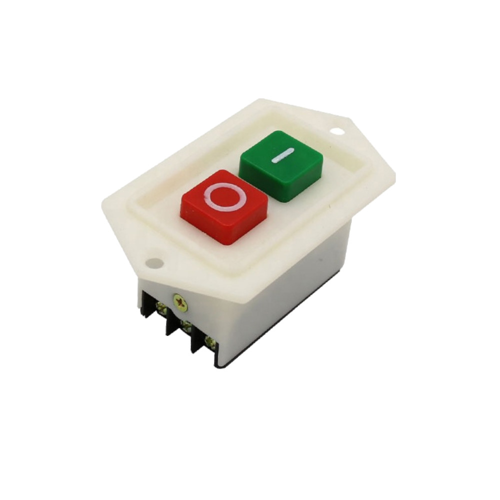 Trade-shop Lc3-10a Start-stopp-schalter 380v 10a – Ein/aus-druckschalter Für Bohrmaschine, Schleifmaschine, Werkzeugmaschine Mit 6 Anschlüssen