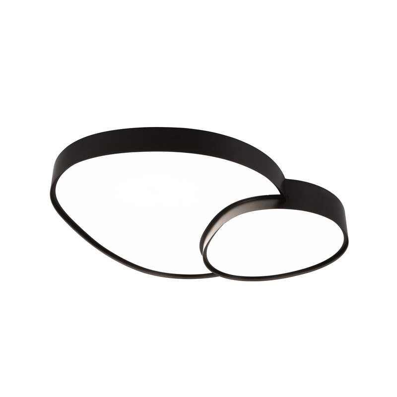 [neuwertig] B-ware Trio Lighting Led-deckenleuchte Rise Schwarz 77x63 Cm Dimmbar Cct 45w