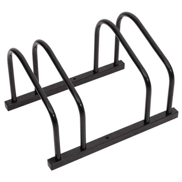 Fahrradständer für 2 Fahrräder Schwarz Stahl Vidaxl