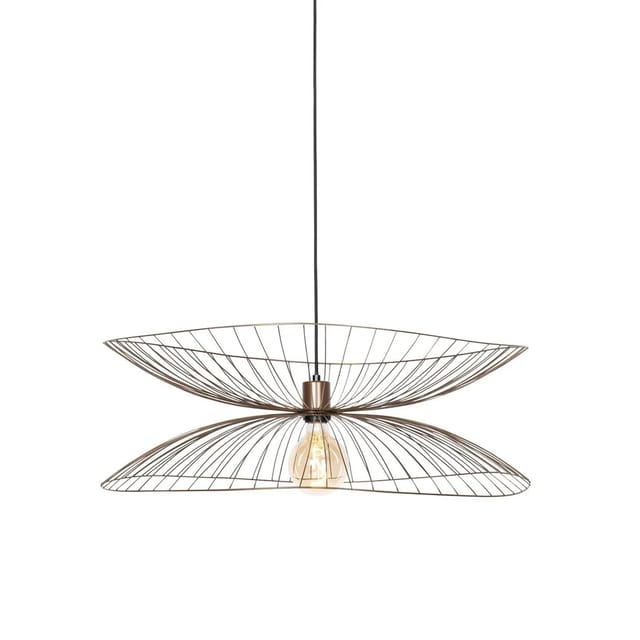 Design-Hängeleuchte Dunkelbronze mit doppeltem Schirm - Pua