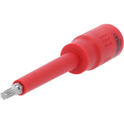 KS-Tools 118.3824 3/8" Isolierte Bit-Stecknuss T27 122 mm lang