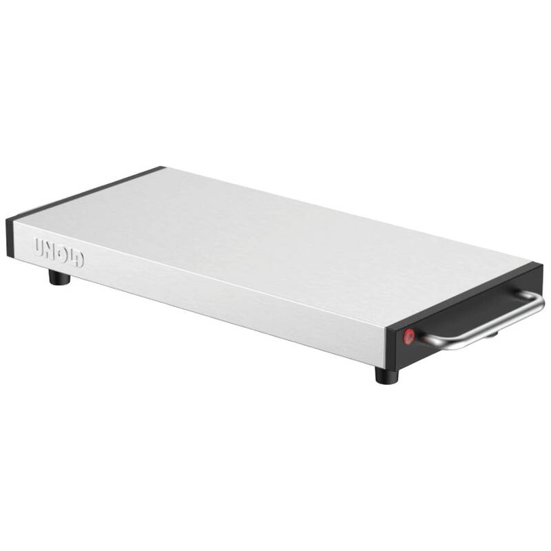 [neuwertig] B-ware Unold Warmhalteplatte Elena 58845 Heizplatte Edelstahl 1100w 40x20cm Stabil