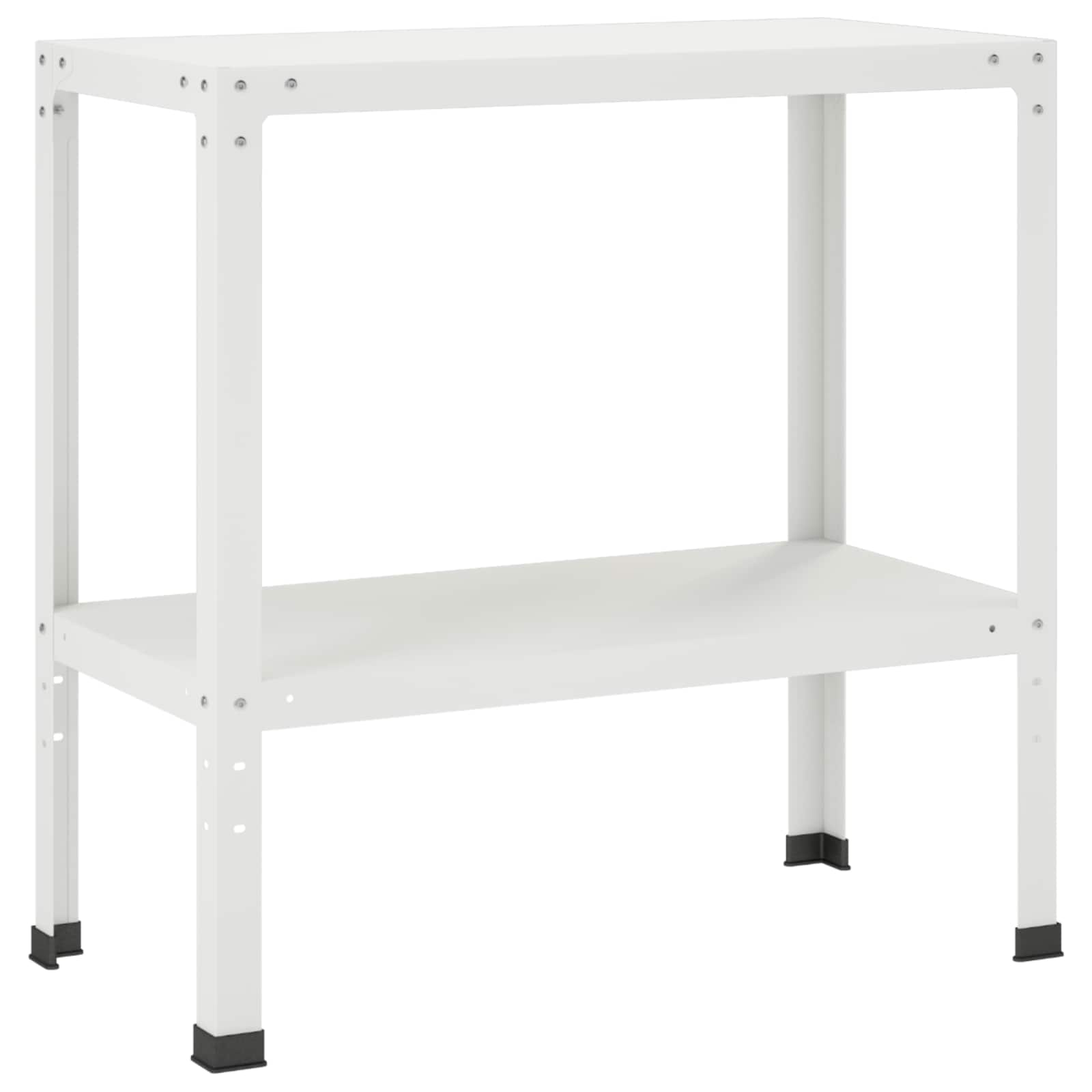Pflanztisch 100 X 40 X 80 Cm Pulverbeschichteter Stahl Weiß Vidaxl