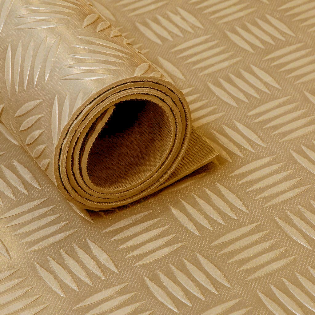 Gummiläufer 'caramel' - Tränenblech - 3 Mm - 150 Cm - Meterware - Beige - Rohs, Tüv & Reach