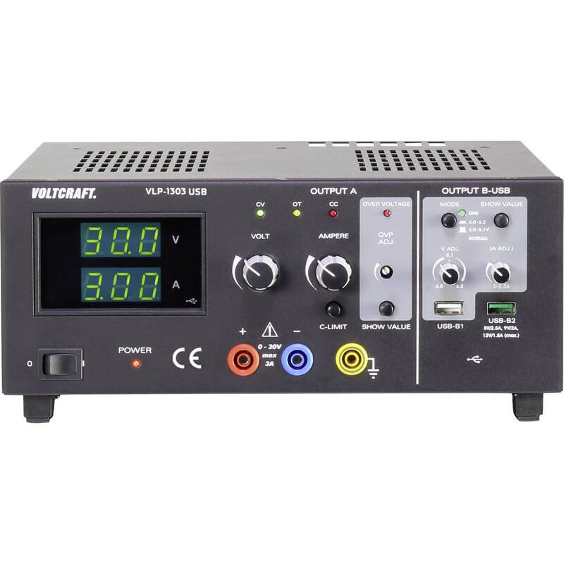 [gebraucht] B-ware Voltcraft Labornetzgerät Vlp-1303 Usb 0-30v 0.01-3a 123w 3 Ausgänge Ovp Gerät