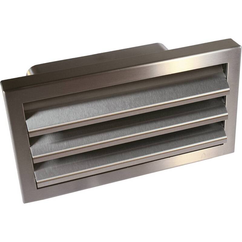 [neuwertig] B-ware Wallair Abluftgitter Edelstahl N31854 Ventilationsgitter Außenanwendung 150x80mm