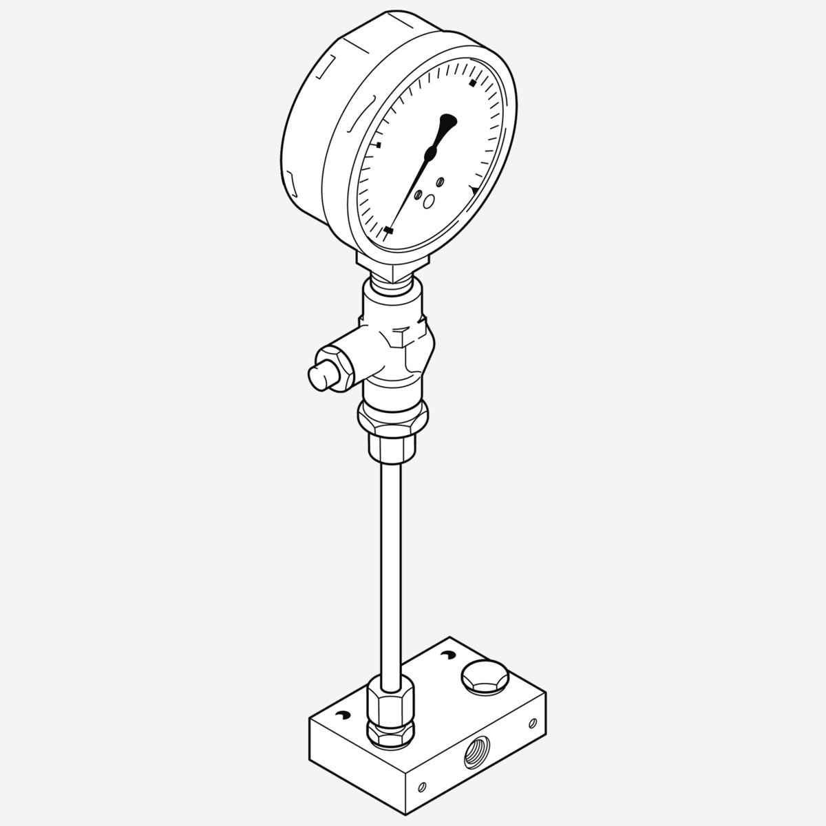 Manometer 0 Bis 400 Mbar W-mf Mit Druckknopfhahn Ausf. A G 1/4 - 23011026052 Von Weishaupt