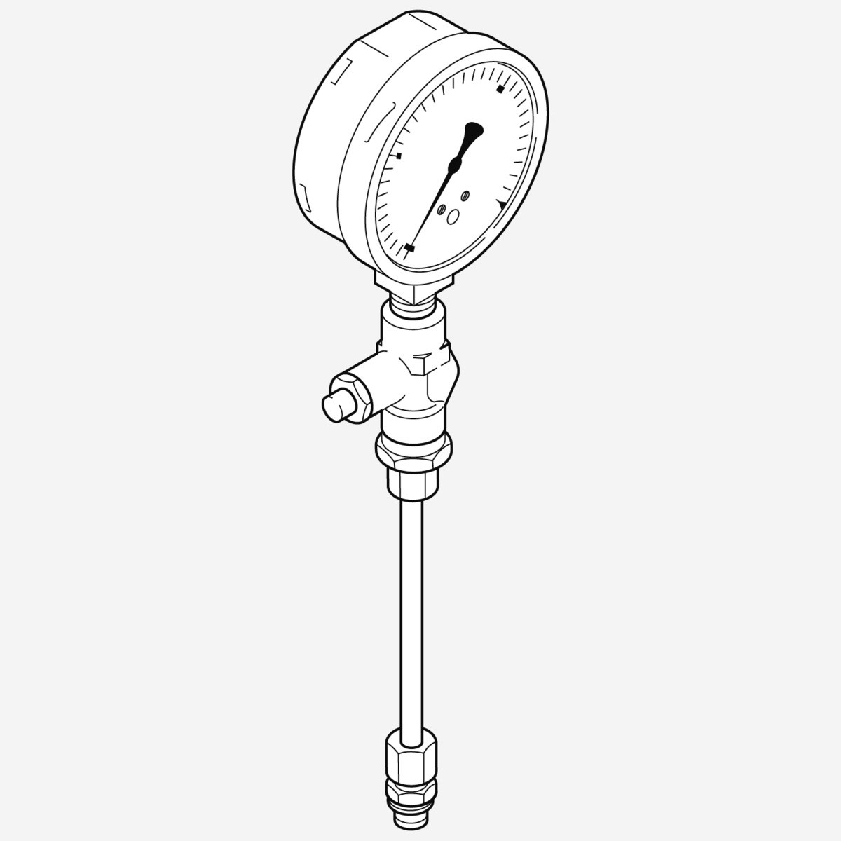 Manometer 0-60 Mbar Mit Druckknopfhahn Ausf. A G1/4 - 15133626772 Von Weishaupt