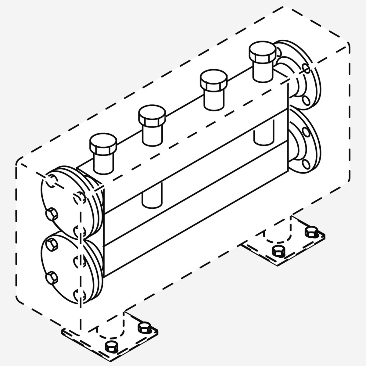 Modul-verteiler Für 2 Heizkreise Dn 80 Typ Whv 2-m-20, Bis 20 M³/h Volumenstrom - 40900007012 Von Weishaupt