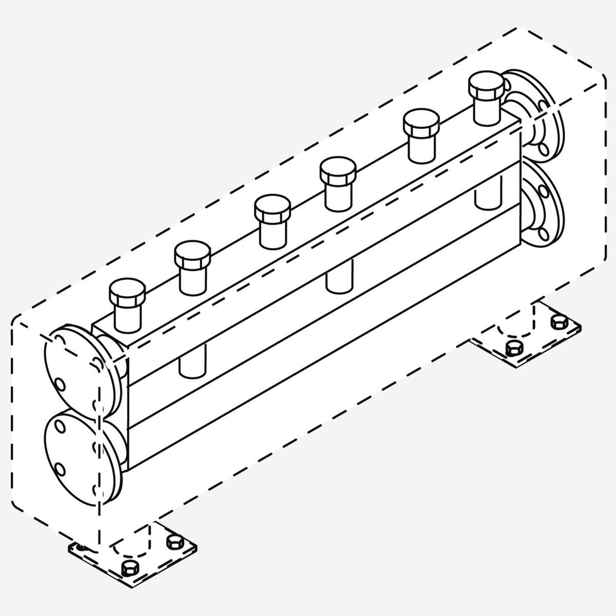 Modul-verteiler Für 3 Heizkreise Dn 80 Typ Whv 3-m-20, Bis 20 M³/h Volumenstrom - 40900007022 Von Weishaupt