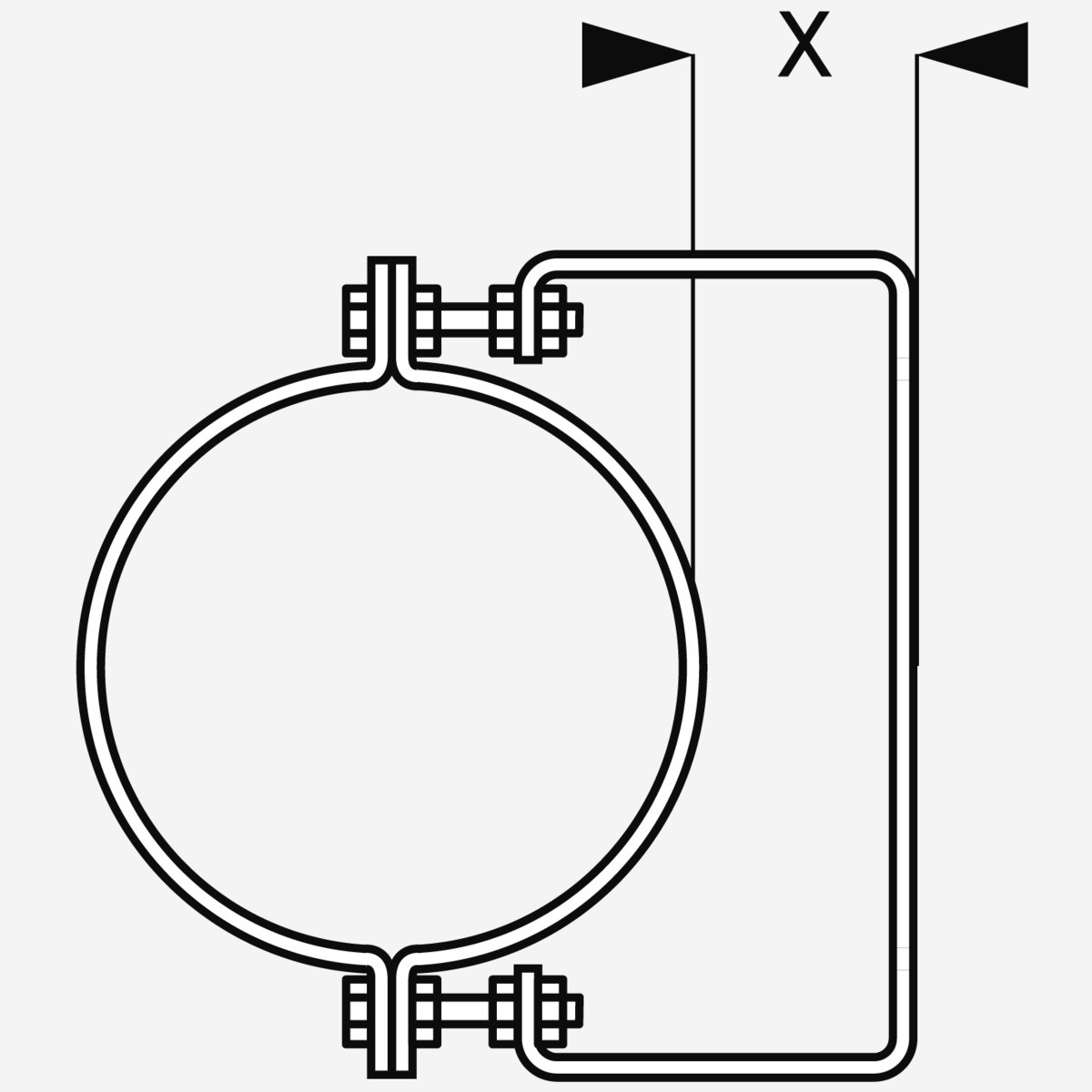 Wandhalterung Inox Dn400, 127 - 167 Mm - 48000012197 Von Weishaupt