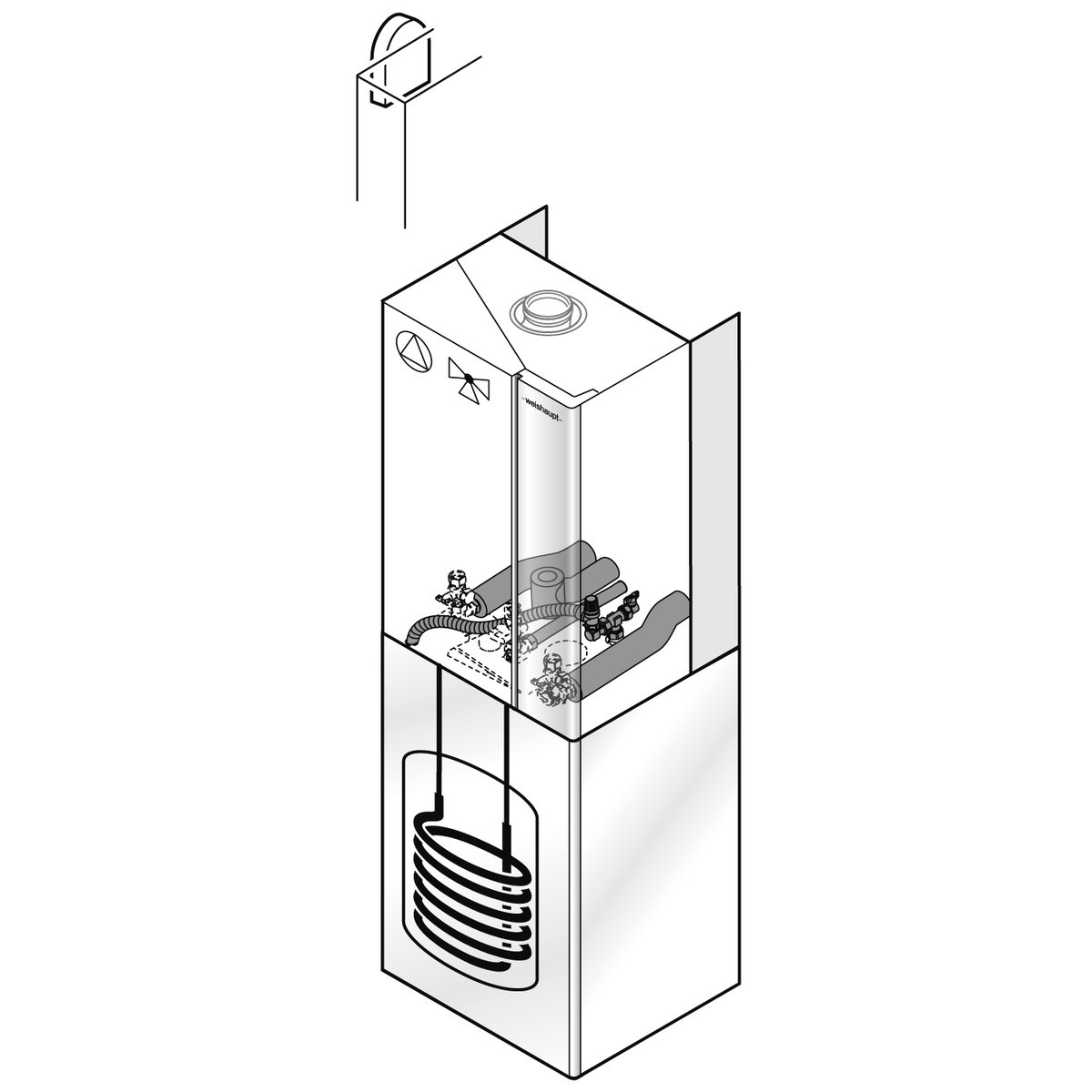 Weishaupt Paket Wtc-gb 15-b K-100i Gas, Anschluss Hinten, Ohne Zirkulation - 894036 Von Weishaupt