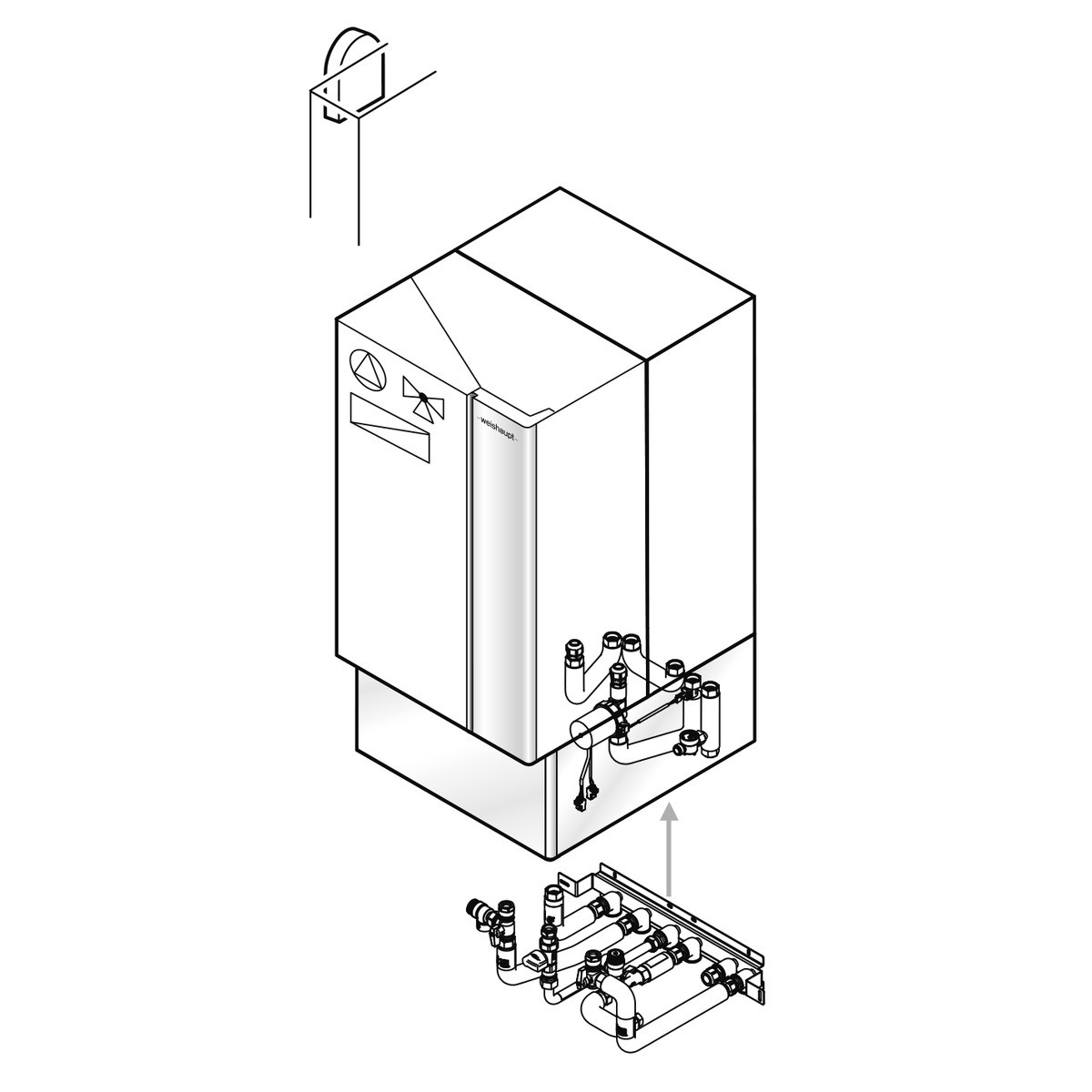 Weishaupt Paket Wtc-gw 25-b K-35p Gas, Ohne Zirkulation, Anschluss Hinten - 894417 Von Weishaupt