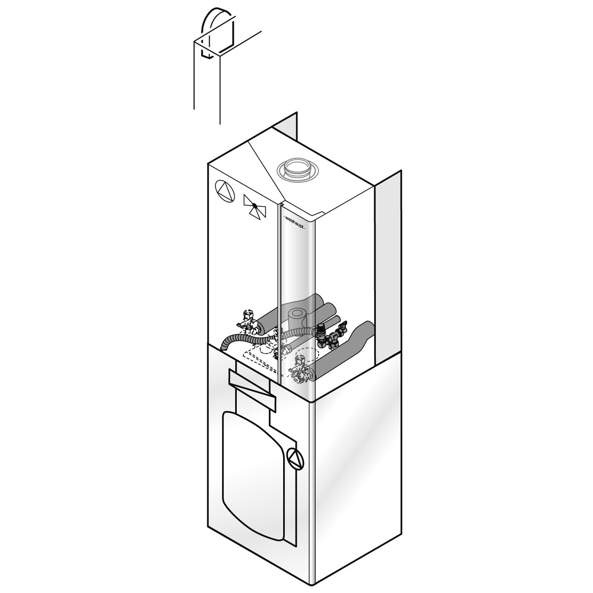 Weishaupt Paket Wtc-gb 15-b K-115p Gas, Anschluss Hinten, Ohne Zirkulation - 894035 Von Weishaupt