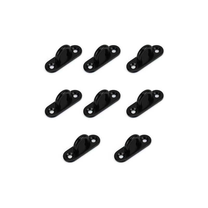 Set Mit 8 Edelstahl-befestigungshaken M5 – Wand- Und Deckenmontage – Tragkraft 40 Kg – Abmessungen 50 X 15 Mm